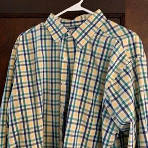 Long sleeve yellow green blue plaid